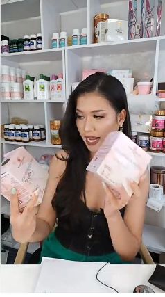 Creator with Australian skincare products